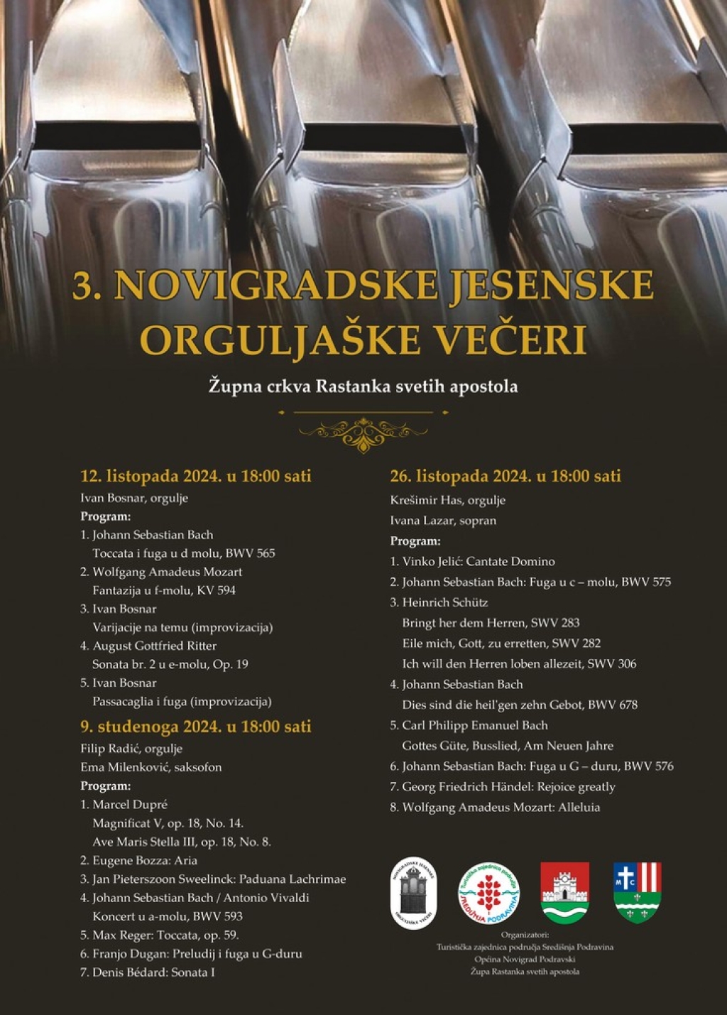 Novigradske jesenske orguljaske veceri plakat