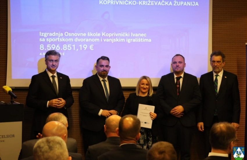 Županija osigurala 4,8 milijuna eura bespovratnih sredstava za izgradnju nove škole i sportske dvorane u Koprivničkom Ivancu