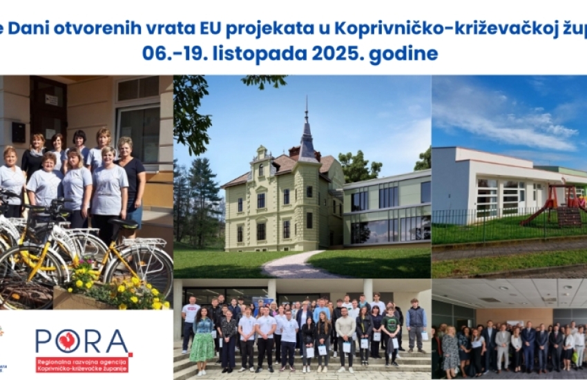 Županija i PORA uključile se u informativnu online kampanju „Dana otvorenih vrata EU projekata“