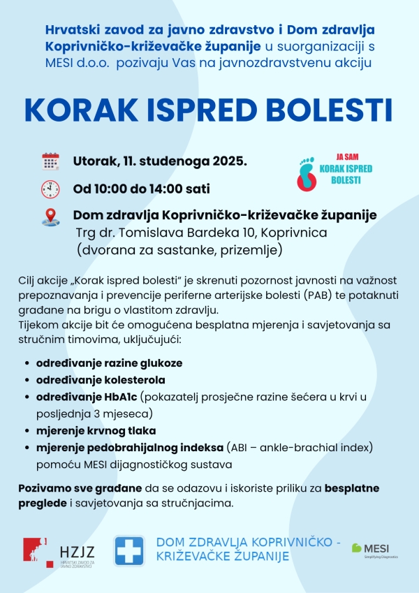 Javnozdravstvena akcija &quot;Korak ispred bolesti&quot;