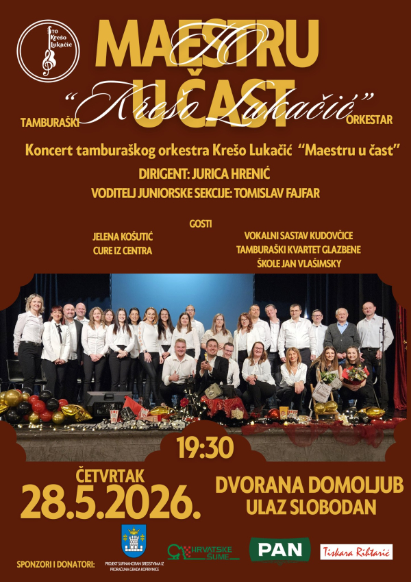 Koncert tambura&scaron;kog orkestra Kre&scaron;o Lukačić "Maestru u čast"