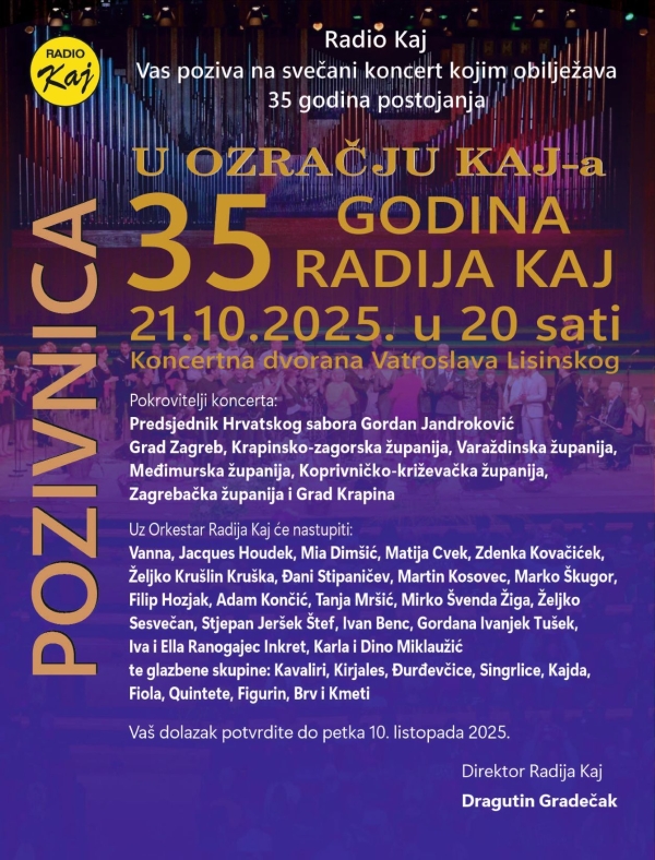Svečani koncert povodom 35. godina postojanja &quot;U ozračju Kaj-a&quot; u