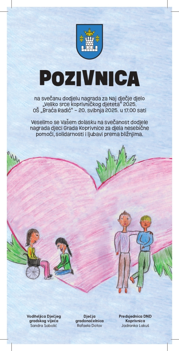Dodjela nagrada za Naj dječje djelo &quot;Veliko srce koprivničkog djeteta&quot;