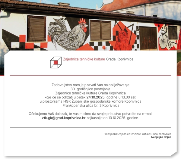 30. godišnjice postojanja Zajednice tehničke kulture Grada Koprivnica