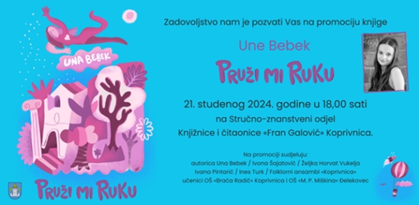 Promocija druge knjige Une Bebek “Pruži mi ruku”