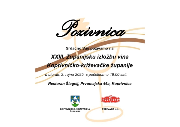 23. Izložba vina Koprivničko-križevačke županije