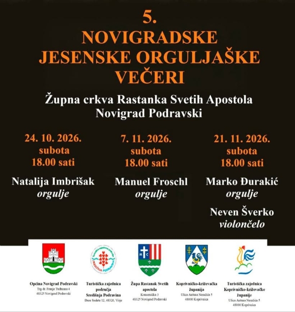 5. Novigradske jesenske orgulja&scaron;ke večeri