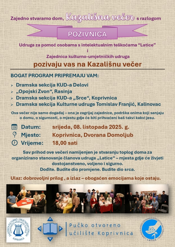 Kazališna večer - ZKUU za Udrugu Latice