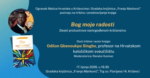 Tribina i predstavljanje knjige "Bog moje radosti. Deset protuotrova namrgođenom kr&scaron;ćanstvu"