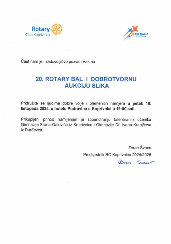 20. Rotary bal i dobrotvorna aukcija slika