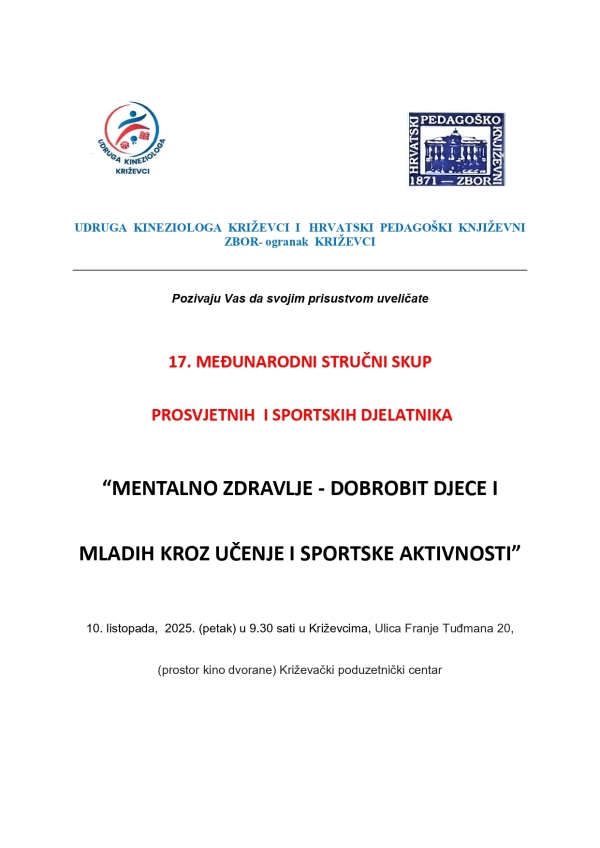 17. Međunarodni stručni skup prosvjetnih i sportskih djelatnika u Križevcima - Svjetski dan mentalnog zdravlja