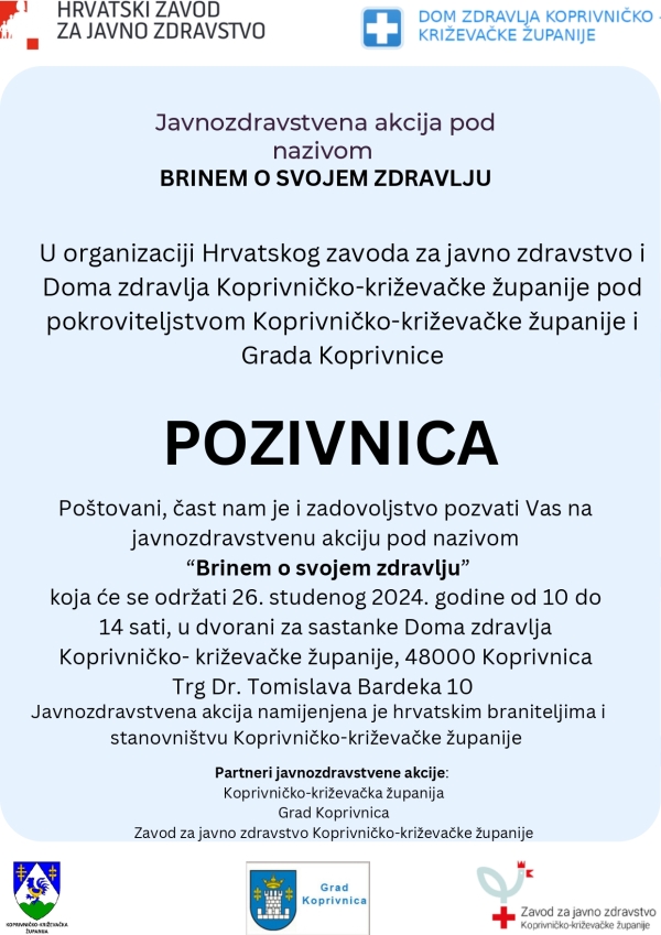 Javnozdravstvena akcija „Brinem o svojem zdravlju”